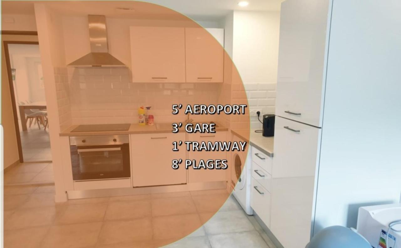 Appartements Renove 2023 Proche Aeroport 5Min, Gare Sncf 2 Min, Tramway Au Pied De L'Immeuble , Parking Possible, Renovated Apartments 2023 Near The Airport 5 Min, Train Station 2 Min, Tram Next To The Building 1 Min, Parking Possible Nice Exterior photo